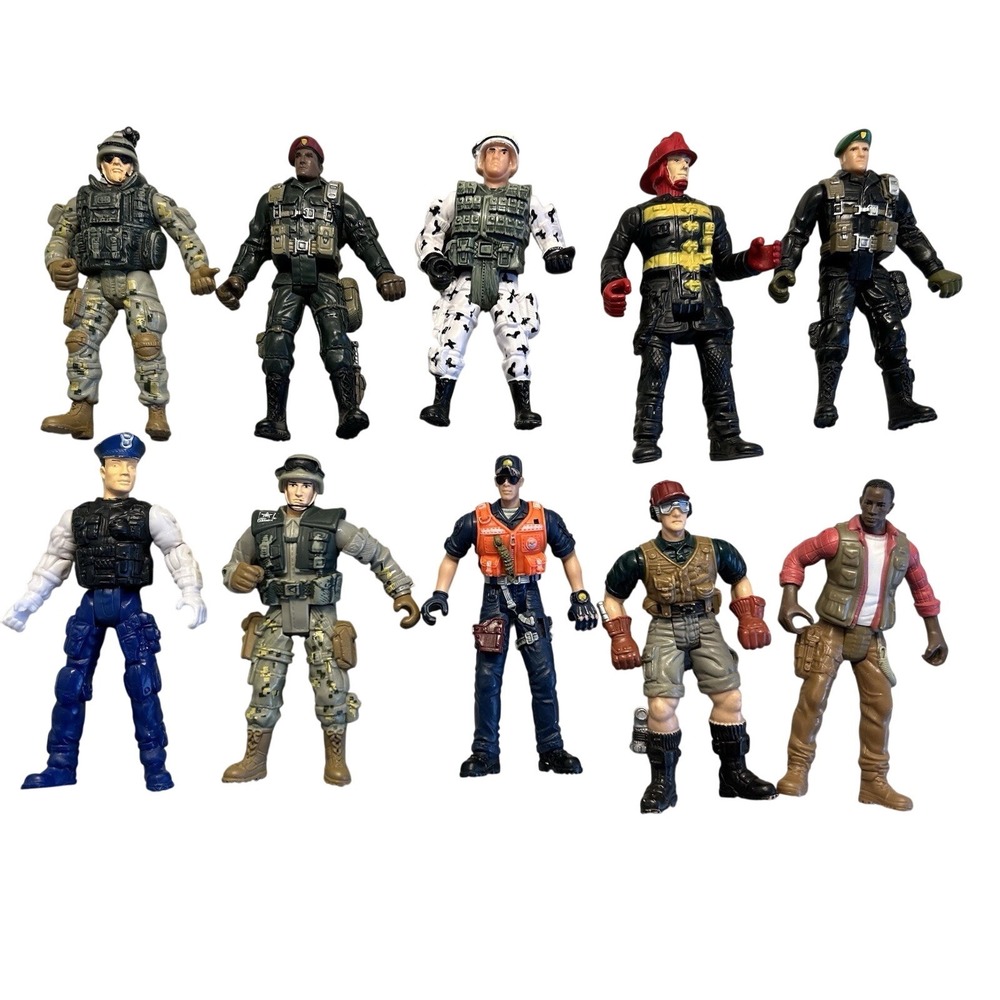 Chap Mei, HK Designs, Lanyard‎ Toy Soldier Action Figures 3.75" Lot of 10